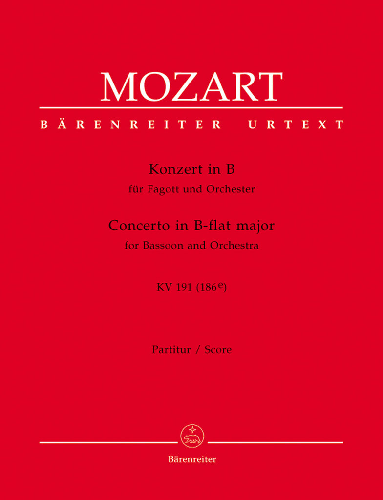 Mozart, Wolfgang Amadeus % Concerto in Bb Major, K.191 (urtext) (full score only) - BSN/ORCH