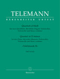 Telemann, Georg Philipp % Quartet in d minor from "Tafelmusik II" TWV 43:d1 (score & parts) - FL/OB/BSN/CEL/PN (Basso Continuo)