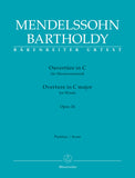 Mendelssohn, Felix % Overture in C Major for Winds, op. 24 (parts only) - WINDS FL/2OB/2CL/3BSN/2HN/TPT