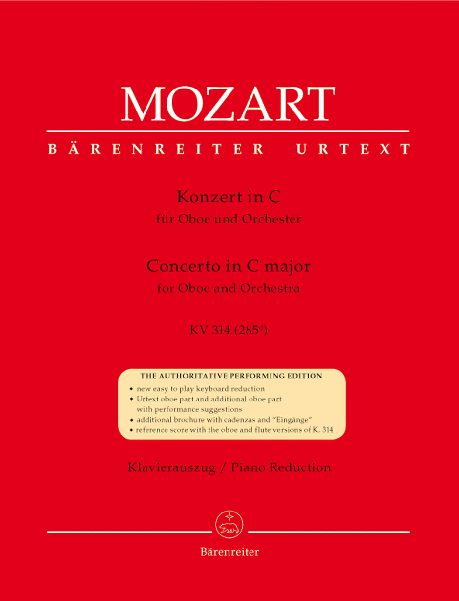 Concerto in C Major, K314 (urtext) - OB/PN - Trevco Music