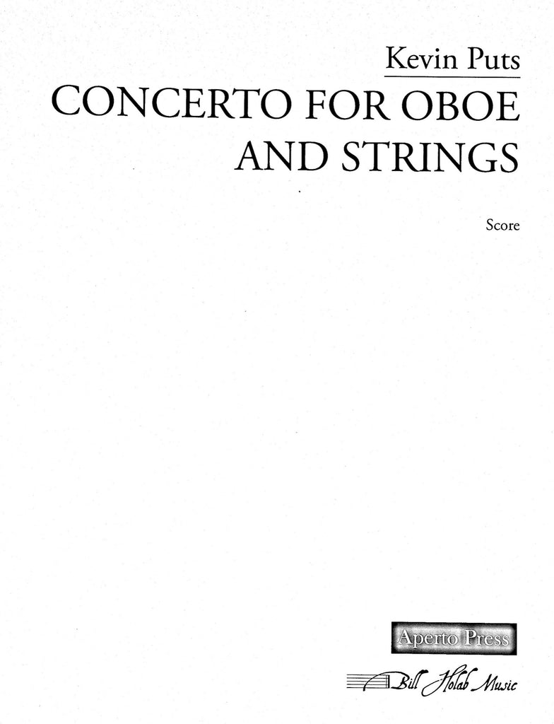 Puts, Kevin % Concerto (score & parts) - OB/STR