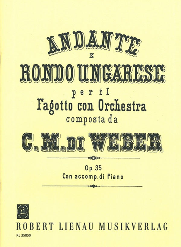 Weber, Carl Maria von % Andante e Rondo Ongarese, op. 35 (Lienau) - BSN/PN